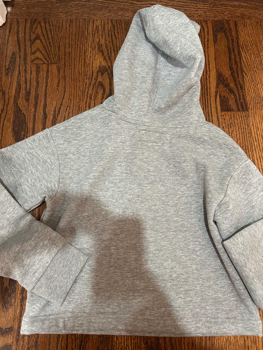 Converse Kids Cropped Gray Hoodie with Pink All Star Logo Size 8/10 - Picture 2 of 3